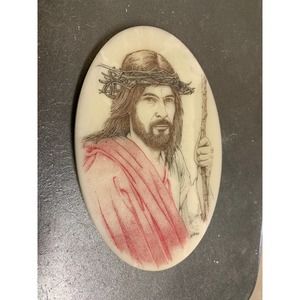 Authentic Jesus Christ Print Handicraft Decor from Tennessee Oval